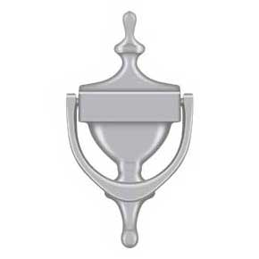Deltana [DK7356U26D] Solid Brass Door Knocker - Victorian - Brushed Chrome Finish - 6 7/8" H