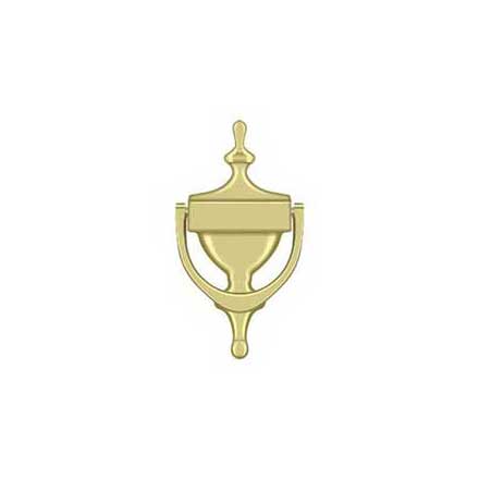 Deltana [DK7356U3] Solid Brass Door Knocker - Victorian - Polished Brass Finish - 6 7/8&quot; H