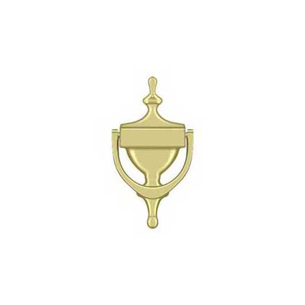 Deltana [DK7356U3] Solid Brass Door Knocker - Victorian - Polished Brass Finish - 6 7/8&quot; H