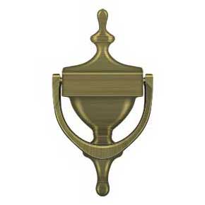 Deltana [DK7356U5] Solid Brass Door Knocker - Victorian - Antique Brass Finish - 6 7/8" H