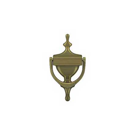 Deltana [DK7356U5] Solid Brass Door Knocker - Victorian - Antique Brass Finish - 6 7/8&quot; H