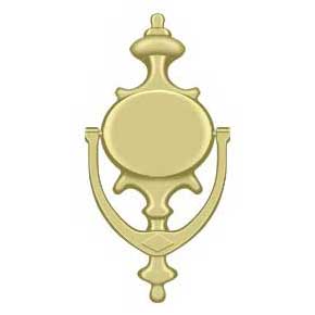 Deltana [DK854U3] Solid Brass Door Knocker - Imperial - Polished Brass Finish - 8 1/2" H