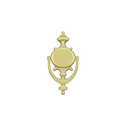 Deltana [DK854U3] Solid Brass Door Knocker - Imperial - Polished Brass Finish - 8 1/2&quot; H