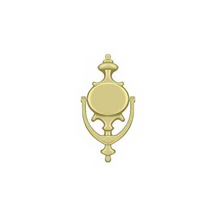 Deltana [DK854U3] Solid Brass Door Knocker - Imperial - Polished Brass Finish - 8 1/2&quot; H