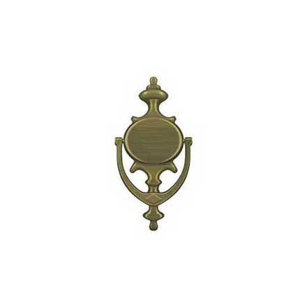 Deltana [DK854U5] Solid Brass Door Knocker - Imperial - Antique Brass Finish - 8 1/2&quot; H