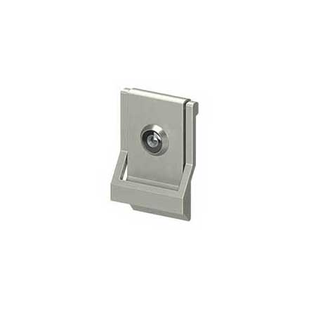 Deltana [DKMV4U15] Solid Brass Door Knocker - Modern w/ Viewer (UL Listed) - Brushed Nickel Finish - 4 5/8&quot; H