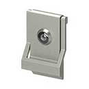 Deltana [DKMV4U15] Solid Brass Door Knocker - Modern w/ Viewer (UL Listed) - Brushed Nickel Finish - 4 5/8" H