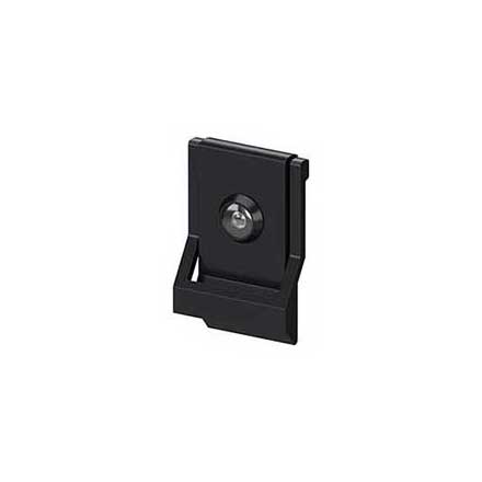 Deltana [DKMV4U19] Solid Brass Door Knocker - Modern w/ Viewer (UL Listed) - Paint Black Finish - 4 5/8&quot; H