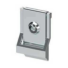 Deltana [DKMV4U26] Solid Brass Door Knocker - Modern w/ Viewer (UL Listed) - Polished Chrome Finish - 4 5/8" H