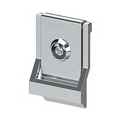 Deltana [DKMV4U26] Solid Brass Door Knocker - Modern w/ Viewer (UL Listed) - Polished Chrome Finish - 4 5/8&quot; H