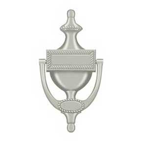 Deltana [DKR75U15] Solid Brass Door Knocker - Victorian Rope - Brushed Nickel Finish - 7 5/8" H