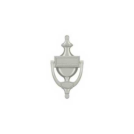 Deltana [DKR75U15] Solid Brass Door Knocker - Victorian Rope - Brushed Nickel Finish - 7 5/8&quot; H