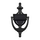 Deltana [DKR75U19] Solid Brass Door Knocker - Victorian Rope - Paint Black Finish - 7 5/8" H