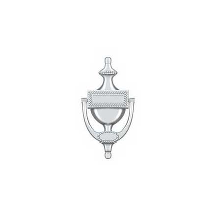 Deltana [DKR75U26] Solid Brass Door Knocker - Victorian Rope - Polished Chrome Finish - 7 5/8&quot; H