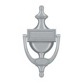 Deltana [DKR75U26D] Solid Brass Door Knocker - Victorian Rope - Brushed Chrome Finish - 7 5/8" H