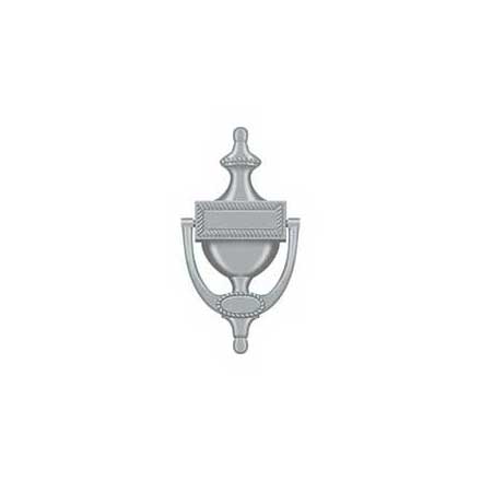 Deltana [DKR75U26D] Solid Brass Door Knocker - Victorian Rope - Brushed Chrome Finish - 7 5/8&quot; H