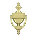 Deltana [DKR75U3] Solid Brass Door Knocker - Victorian Rope - Polished Brass Finish - 7 5/8&quot; H