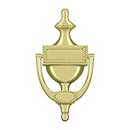 Deltana [DKR75U3] Solid Brass Door Knocker - Victorian Rope - Polished Brass Finish - 7 5/8&quot; H