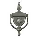 Deltana [DKV630U15A] Solid Brass Door Knocker - Traditional w/ Viewer - Antique Nickel Finish - 5 7/8&quot; H