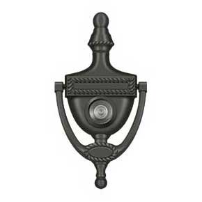 Deltana [DKV6RU10B] Solid Brass Door Knocker - Victorian Rope w/ Viewer - Oil Rubbed Bronze Finish - 6" H