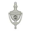 Deltana [DKV6RU15] Solid Brass Door Knocker - Victorian Rope w/ Viewer - Brushed Nickel Finish - 6" H