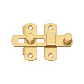 Deltana [DL35CR003] Solid Brass Door Latch - Polished Brass (PVD) Finish - 3 1/2" L