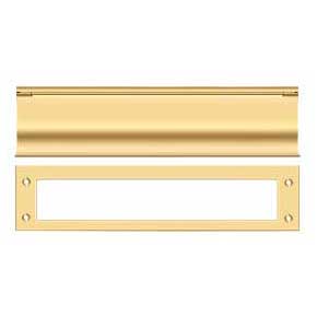 Deltana [MS0030CR003] Solid Brass Door Mail Slot - Heavy Duty - Polished Brass (PVD) Finish - 13" L