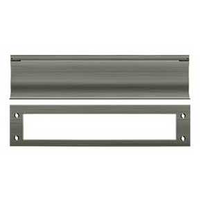 Deltana [MS0030U15A] Solid Brass Door Mail Slot - Heavy Duty - Antique Nickel Finish - 13" L