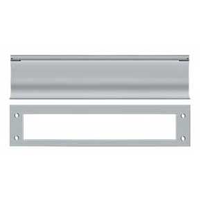 Deltana [MS0030U26D] Solid Brass Door Mail Slot - Heavy Duty - Brushed Chrome Finish - 13" L