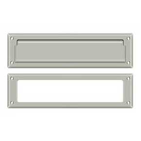 Deltana [MS211U15] Solid Brass Door Mail Slot - Interior Frame - Brushed Nickel Finish - 13 1/8" L