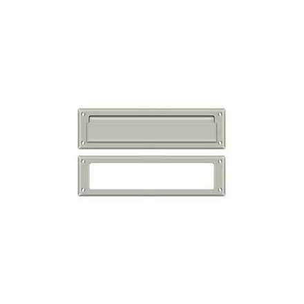 Deltana [MS211U15] Solid Brass Door Mail Slot - Interior Frame - Brushed Nickel Finish - 13 1/8&quot; L