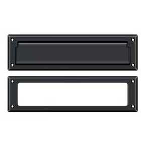 Deltana [MS211U19] Solid Brass Door Mail Slot - Interior Frame - Paint Black Finish - 13 1/8" L