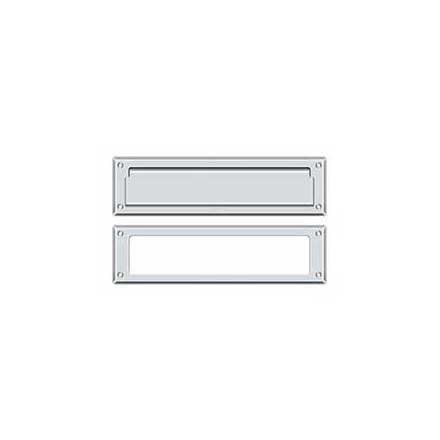 Deltana [MS211U26] Solid Brass Door Mail Slot - Interior Frame - Polished Chrome Finish - 13 1/8&quot; L