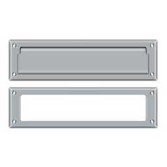 Deltana [MS211U26D] Solid Brass Door Mail Slot - Interior Frame - Brushed Chrome Finish - 13 1/8&quot; L