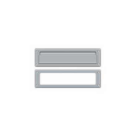 Deltana [MS211U26D] Solid Brass Door Mail Slot - Interior Frame - Brushed Chrome Finish - 13 1/8" L