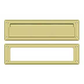 Deltana [MS211U3] Solid Brass Door Mail Slot - Interior Frame - Polished Brass Finish - 13 1/8" L
