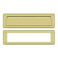Deltana [MS211U3] Solid Brass Door Mail Slot - Interior Frame - Polished Brass Finish - 13 1/8&quot; L