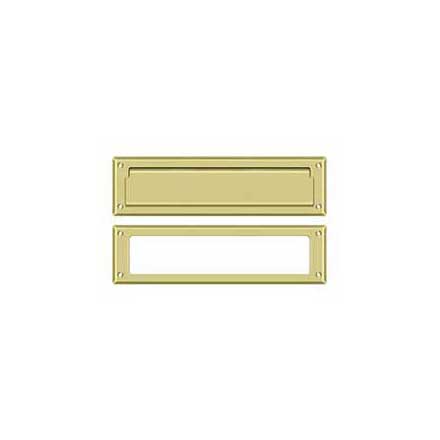 Deltana [MS211U3] Solid Brass Door Mail Slot - Interior Frame - Polished Brass Finish - 13 1/8&quot; L