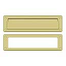 Deltana [MS211U3] Solid Brass Door Mail Slot - Interior Frame - Polished Brass Finish - 13 1/8" L