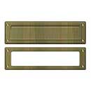 Deltana [MS211U5] Solid Brass Door Mail Slot - Interior Frame - Antique Brass Finish - 13 1/8" L
