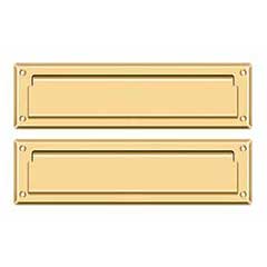 Deltana [MS212CR003] Solid Brass Door Mail Slot - Interior Flap - Polished Brass (PVD) Finish - 13 1/8&quot; L