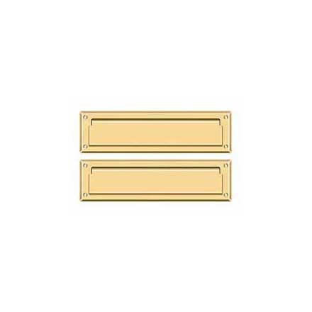 Deltana [MS212CR003] Solid Brass Door Mail Slot - Interior Flap - Polished Brass (PVD) Finish - 13 1/8&quot; L