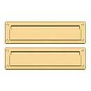 Deltana [MS212CR003] Solid Brass Door Mail Slot - Interior Flap - Polished Brass (PVD) Finish - 13 1/8" L