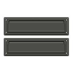 Deltana [MS212U10B] Solid Brass Door Mail Slot - Interior Flap - Oil Rubbed Bronze Finish - 13 1/8" L