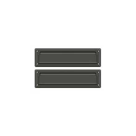 Deltana [MS212U10B] Solid Brass Door Mail Slot - Interior Flap - Oil Rubbed Bronze Finish - 13 1/8" L