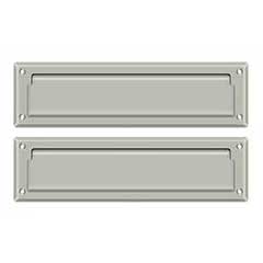 Deltana [MS212U15] Solid Brass Door Mail Slot - Interior Flap - Brushed Nickel Finish - 13 1/8&quot; L