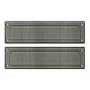 Deltana [MS212U15A] Solid Brass Door Mail Slot - Interior Flap - Antique Nickel Finish - 13 1/8&quot; L