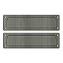 Deltana [MS212U15A] Solid Brass Door Mail Slot - Interior Flap - Antique Nickel Finish - 13 1/8&quot; L