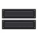 Deltana [MS212U19] Solid Brass Door Mail Slot - Interior Flap - Paint Black Finish - 13 1/8" L