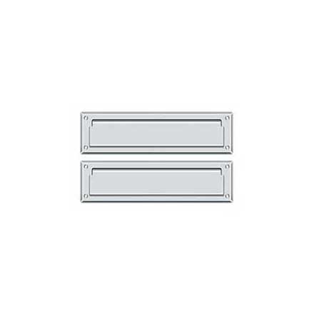 Deltana [MS212U26] Solid Brass Door Mail Slot - Interior Flap - Polished Chrome Finish - 13 1/8" L